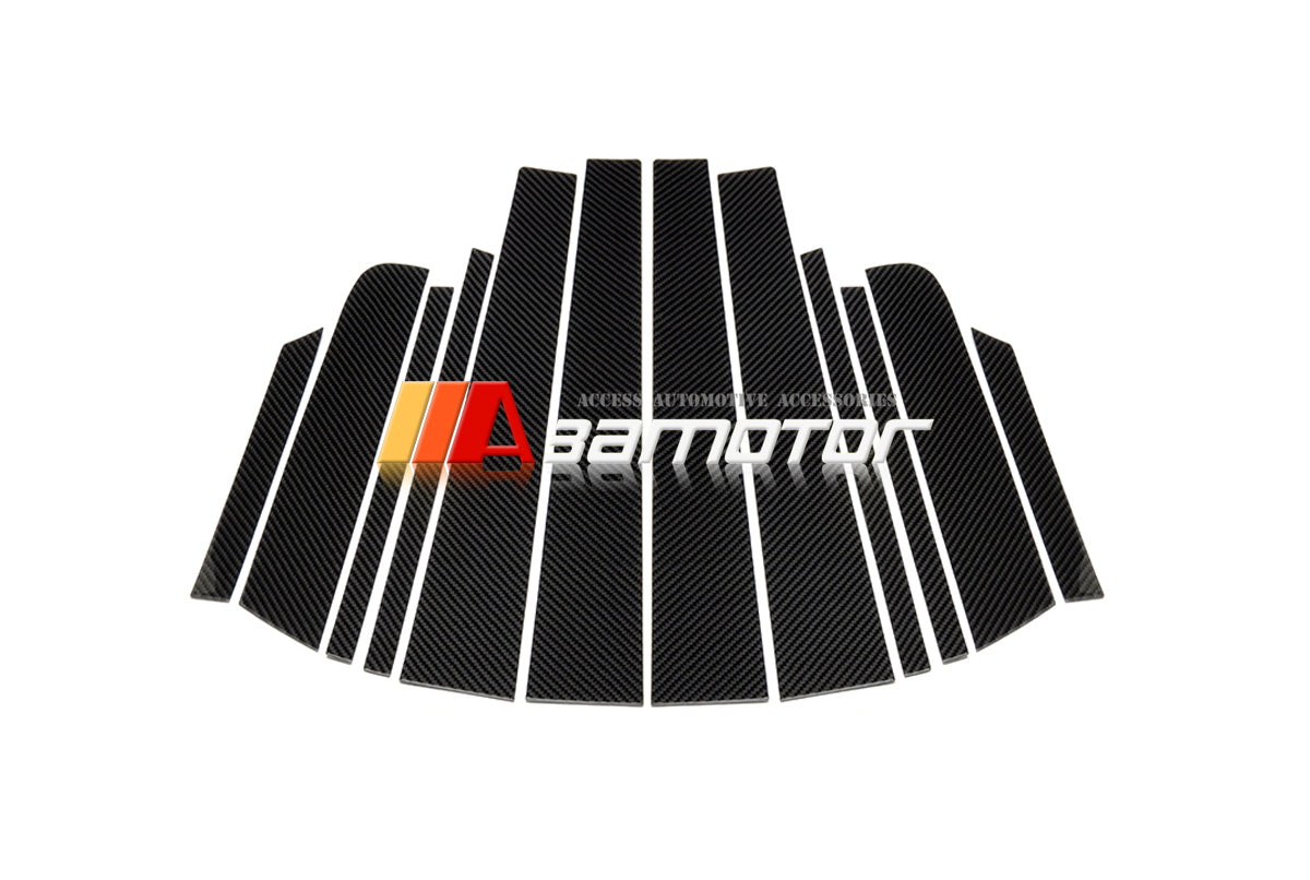 Carbon Fiber Door B Pillar Panel Trim Covers 12PCS Set fit for 2007-2012 Nissan Versa Tiida C11