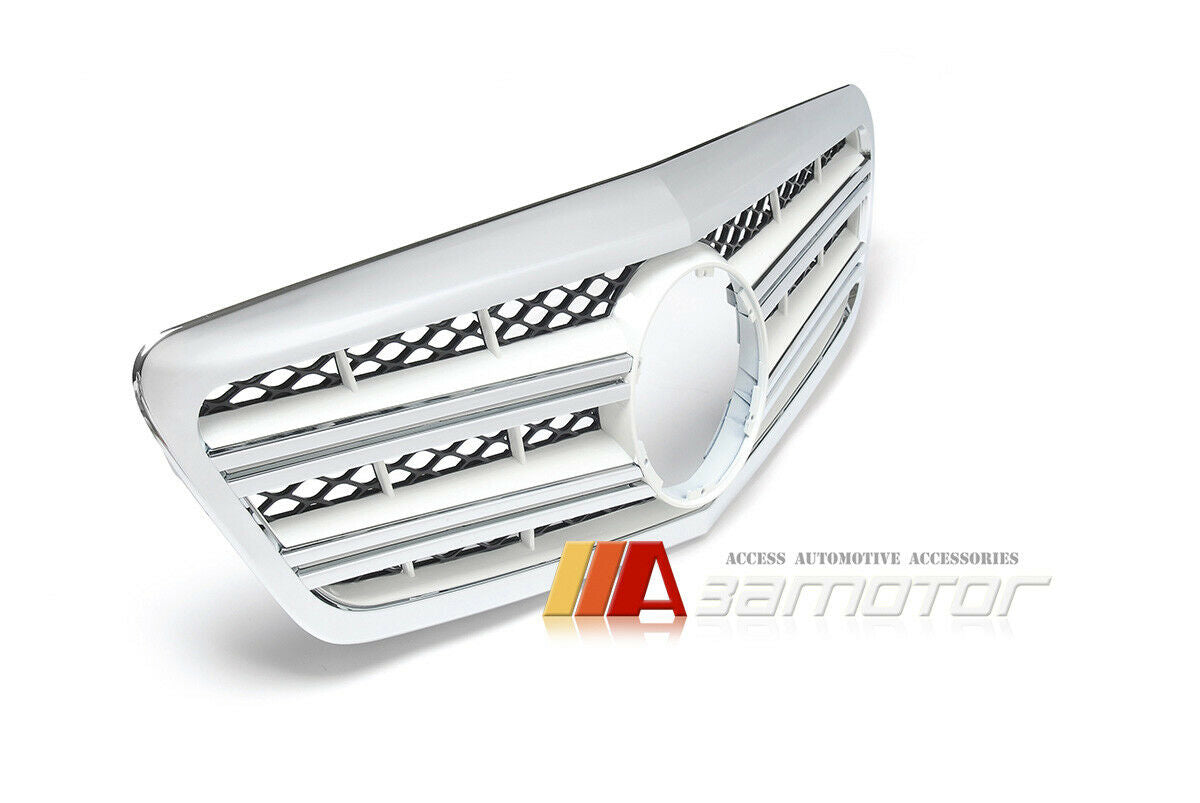 Front Hood Chrome Grille White #650 fit for 2010-2013 Mercedes W221 Facelift S-Class