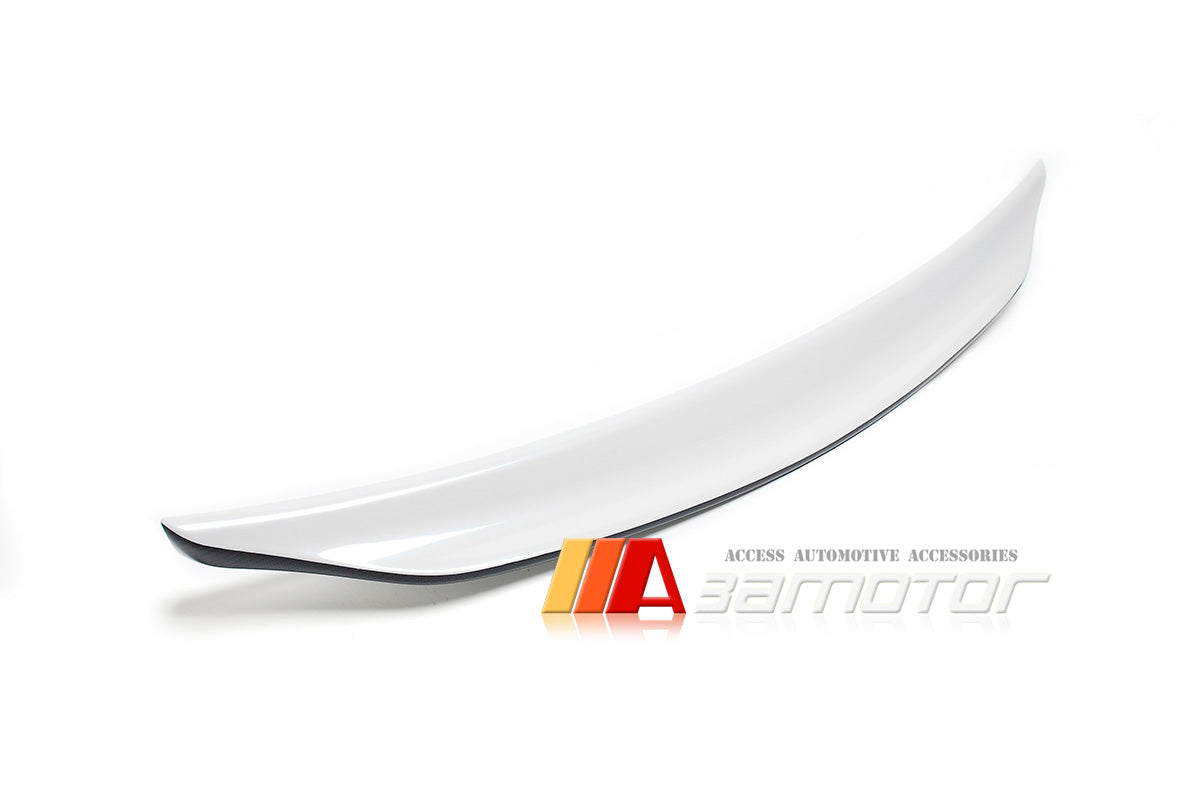 Painted White Duckbill Trunk Spoiler Wing with Carbon Strip fit for 2015-2021 Subaru Impreza WRX / STI