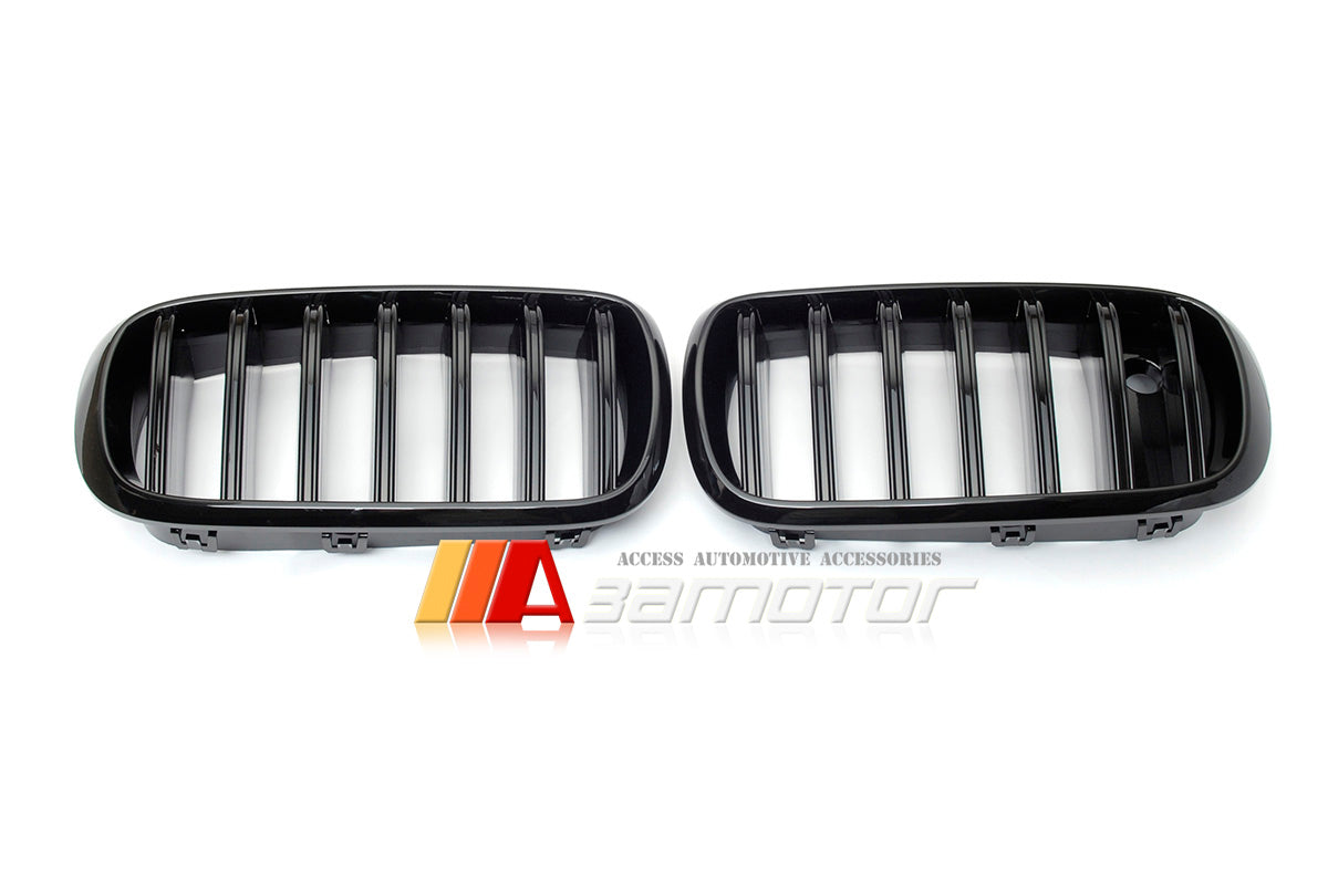 Gloss Black Front Kidney Grilles Night Vision fit for 2014-2018 BMW F15 X5 X5M