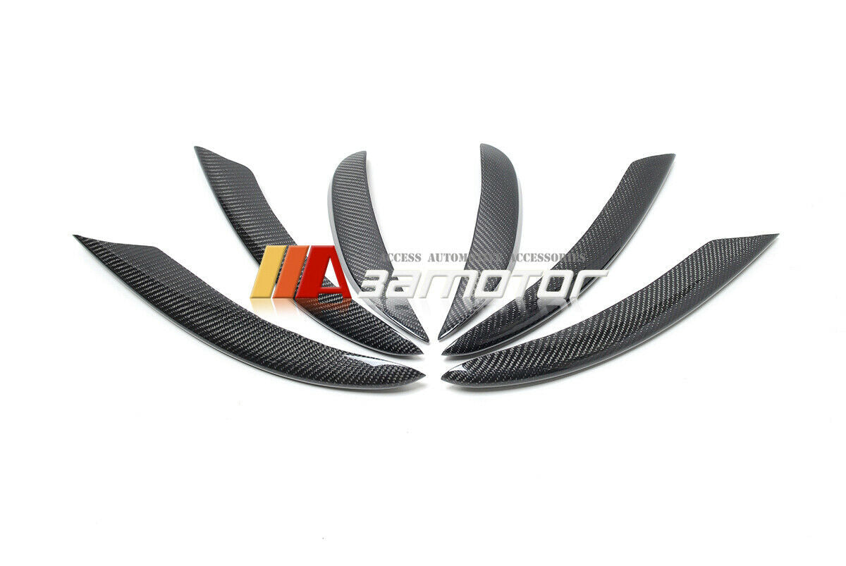 Carbon Fiber Front Bumper Fog Light Cover Trims Set fit for 2019-2021 Mercedes W205 C-Class