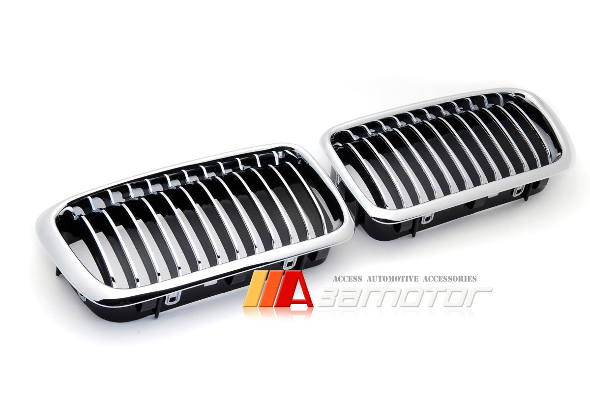 Front Chrome Kidney Grilles Backing Black fit for 1995-2001 BMW E38 7-Series Sedan
