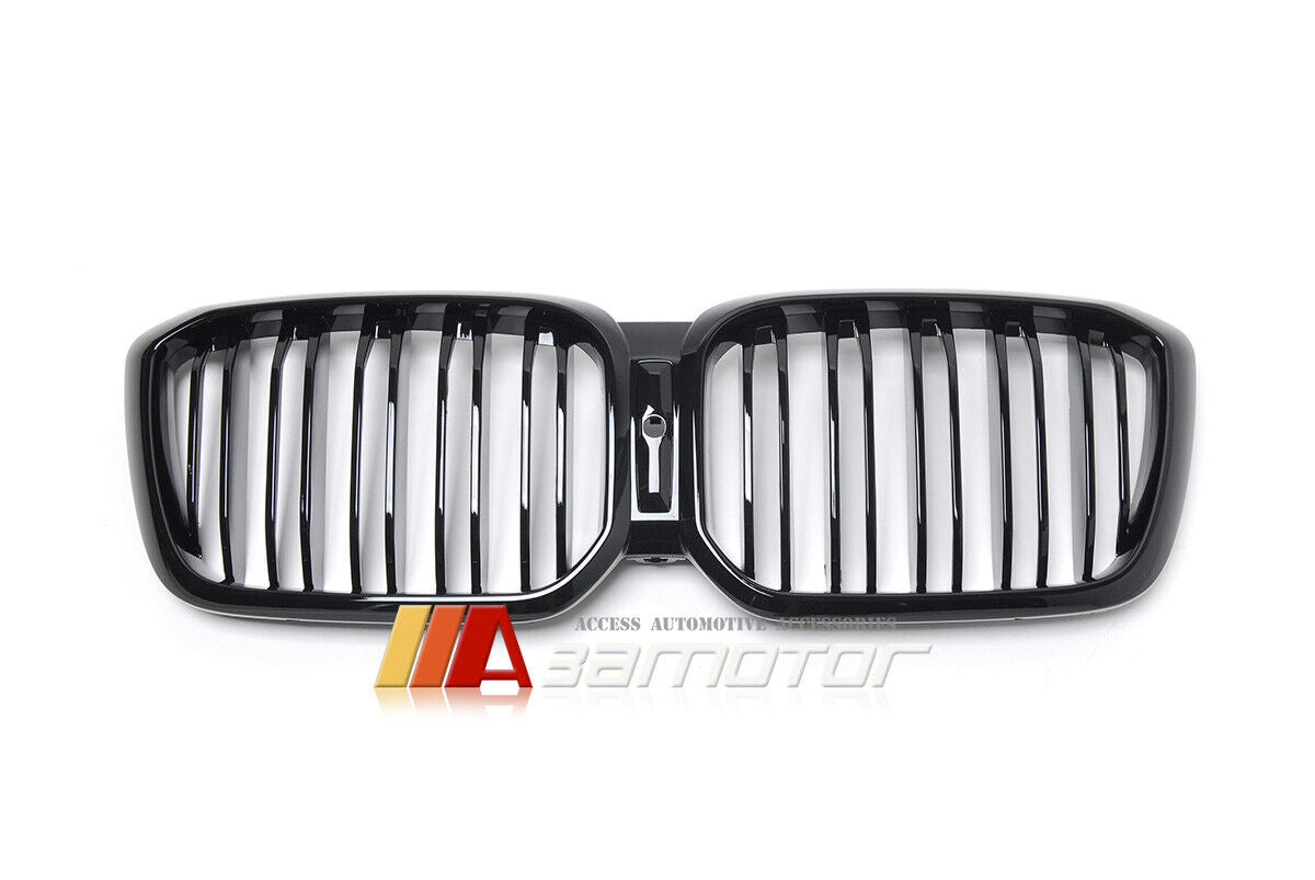 Gloss Black Dual Slat Front Kidney Grille fit for 2022-2023 BMW G01 X3 / G02 X4 LCI