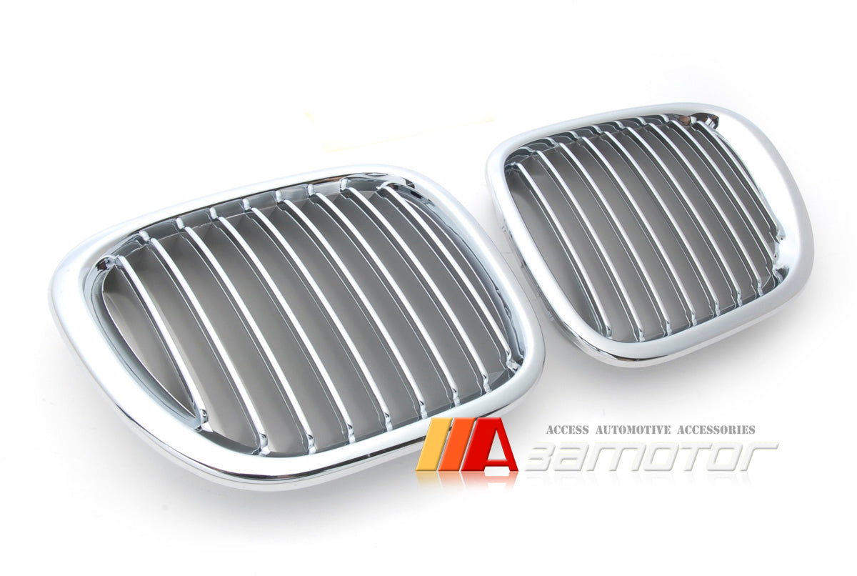 Front Chrome Kidney Grilles Backing Silver fit for 1996-2002 Z3 Coupe Roadster