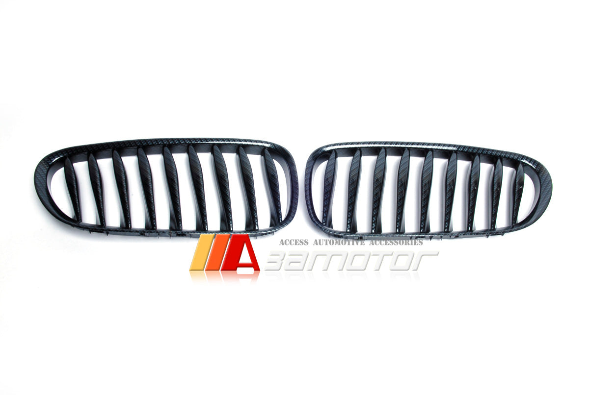 Carbon Look (Hydro Dipped) Front Kidney Grilles fit for 2003-2008 BMW E85 / E86 Z4 Z4M