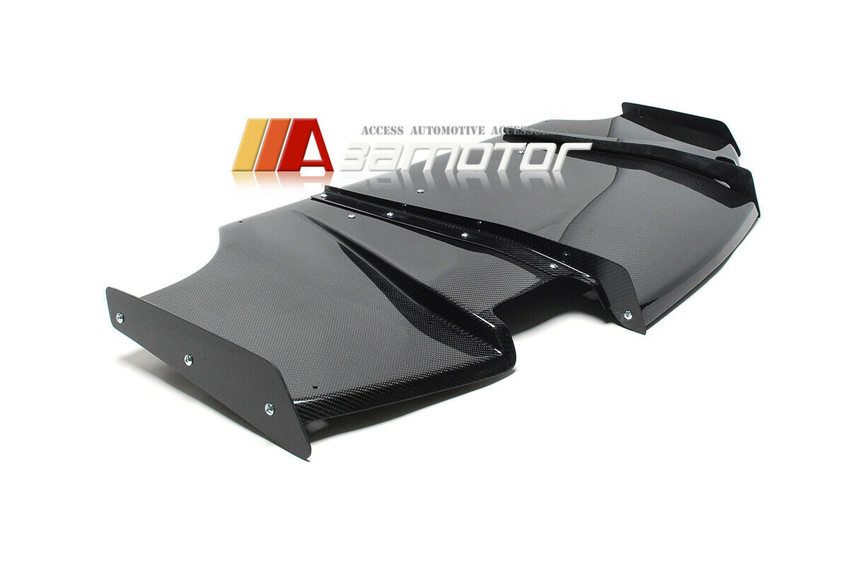 Carbon Fiber VA Rear Diffuser Undertray with Side Fins Fins fit for Mitsubishi Evolution X EVO 10