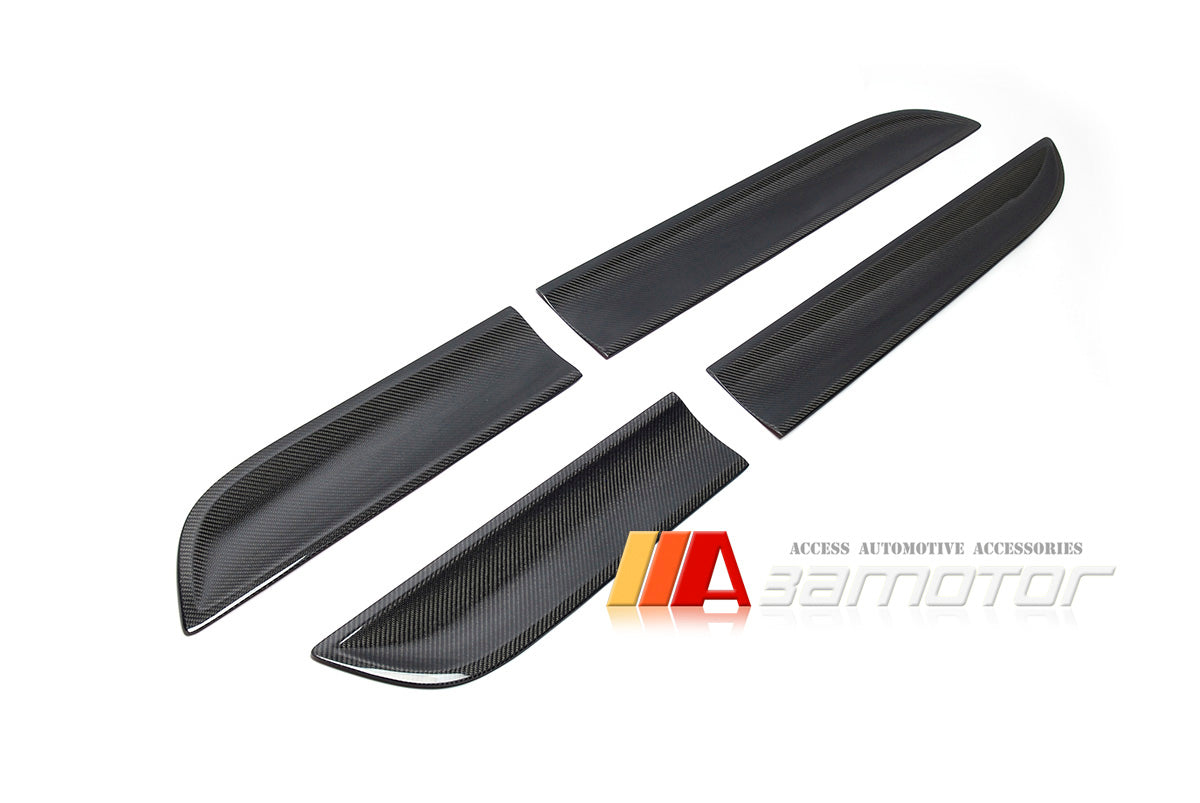 Carbon Fiber Door Panel Trims Side Blades Set fit for 2014-2020 Porsche Macan 95B