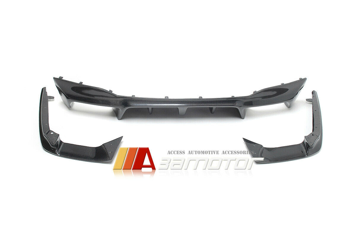 Carbon Fiber Bumper Diffuser + Rear Extensions Set fit for 2018-2020 BMW F90 M5