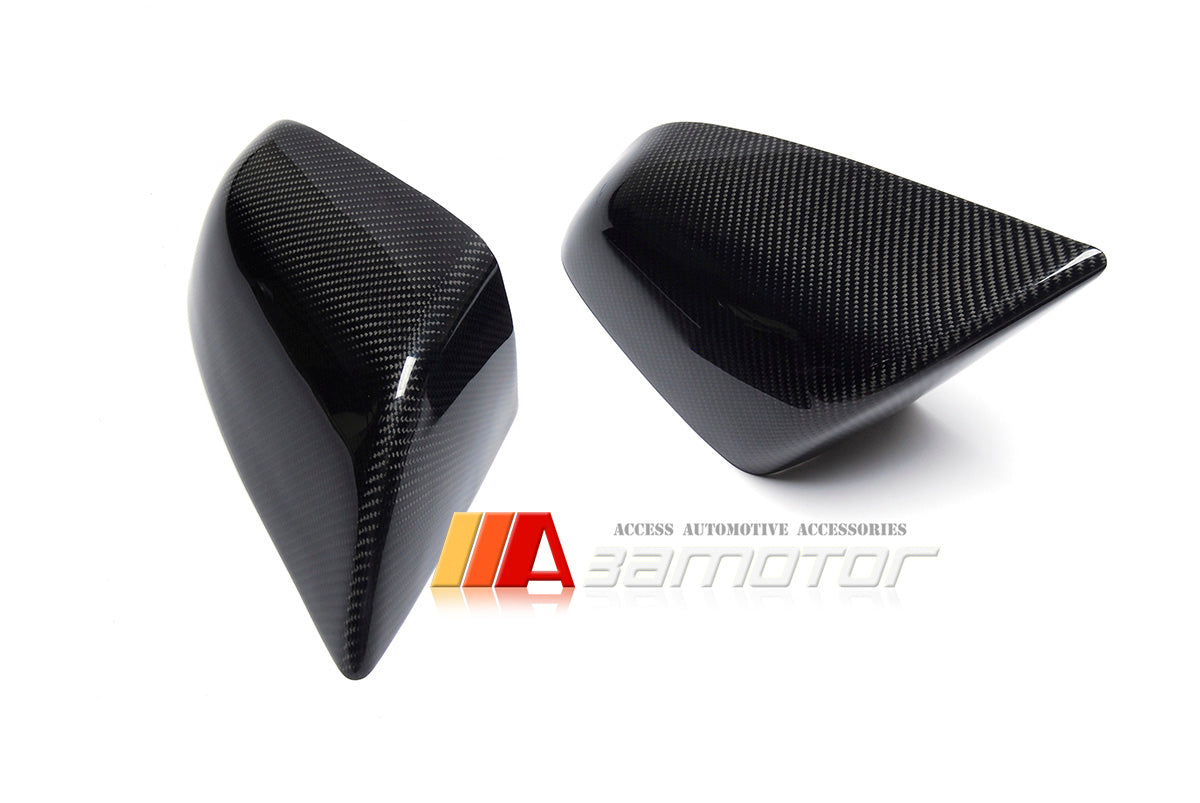 Carbon Fiber Side Mirror Cap Covers Set fit for 2012-2020 Tesla Model S