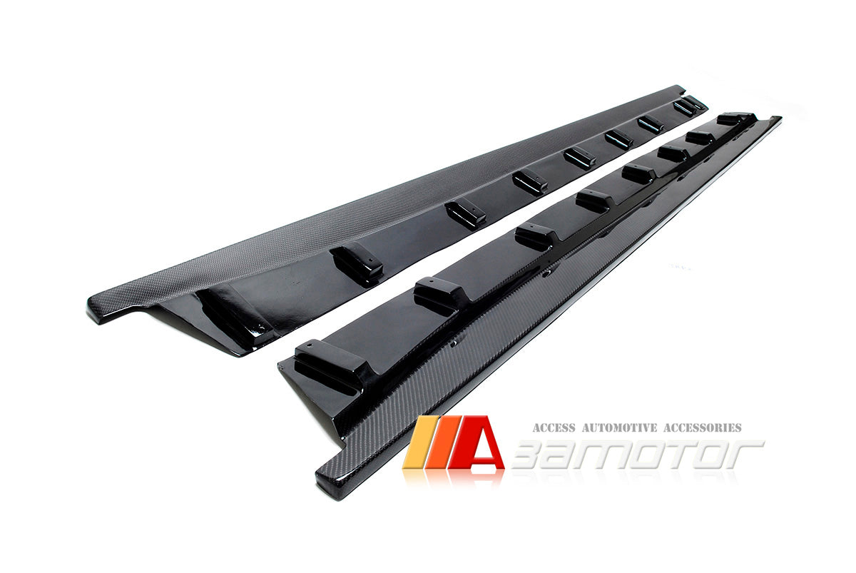 Carbon Fiber A Side Skirt Extensions Set fit for 2008-2016 Nissan GT-R R35 CBA DBA