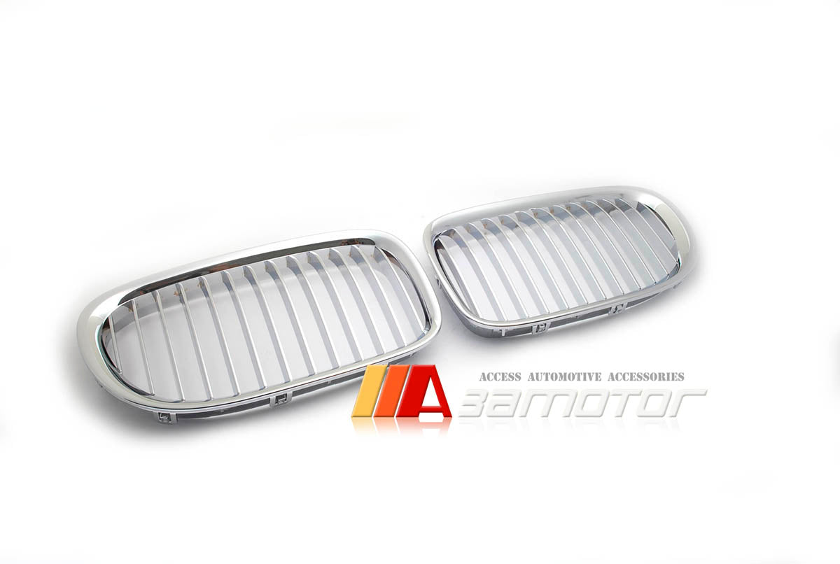 All Chrome Front Kidney Grilles Set fit for 2008-2015 BMW F01 / F02 7-Series