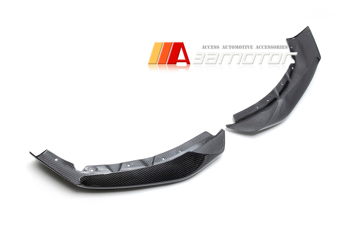 Carbon Fiber Front Bumper Splitters 2 PCS Set fit for 2017-2021 BMW G30 / G31 5-Series M Sport Package