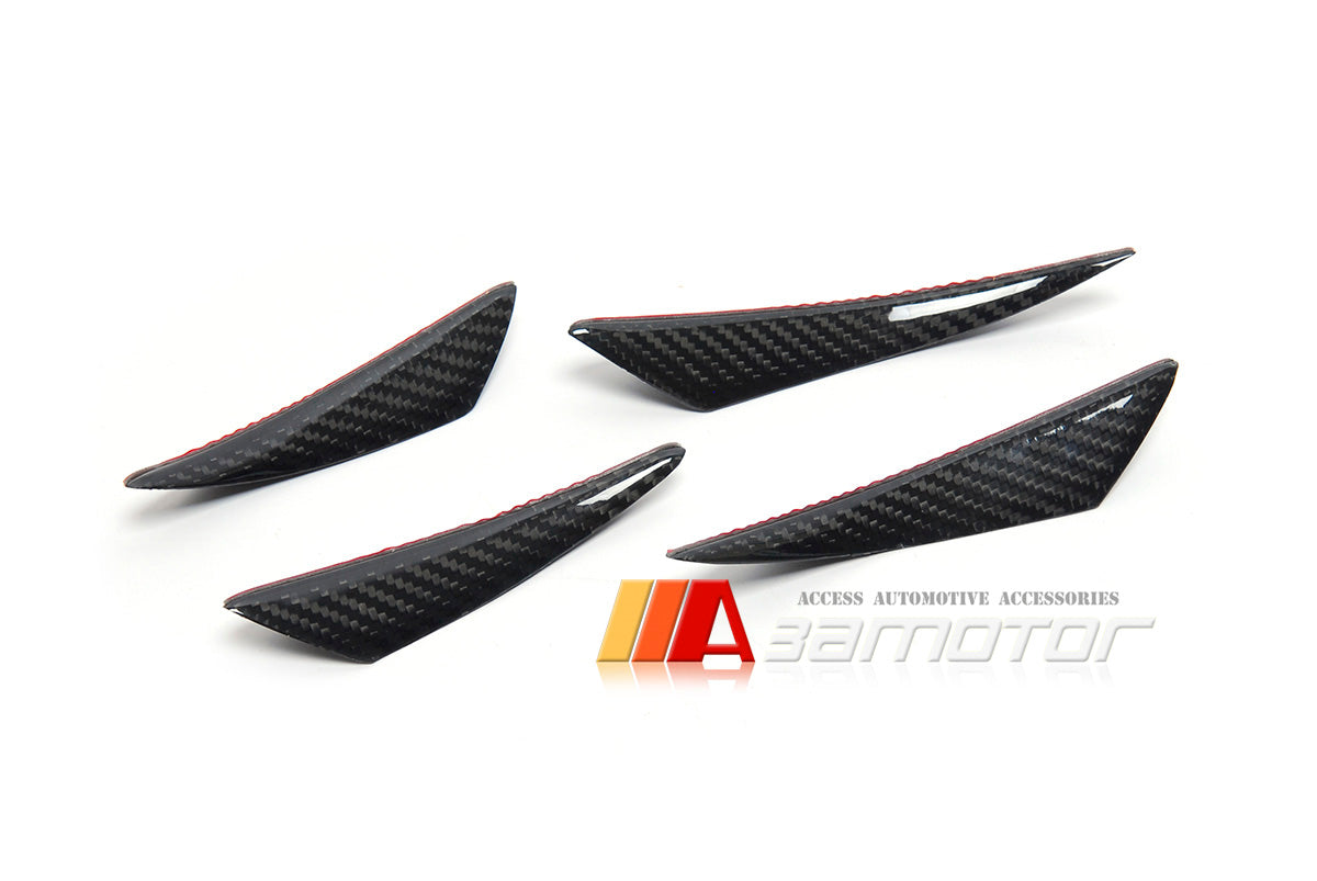 Carbon Fiber Front Bumper Fins Side Canards 4 PCS fit for Mitsubishi Lancer EVO 10