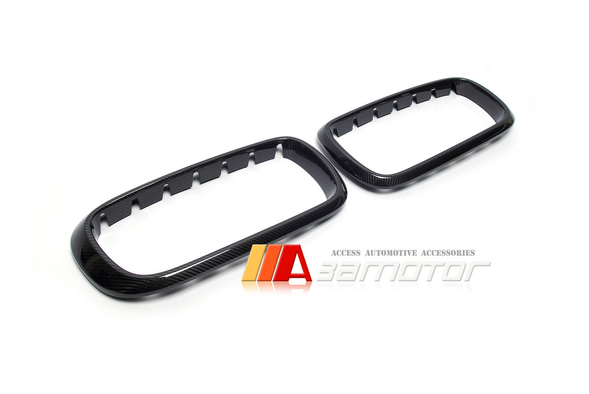 Dry Carbon Fiber Front Kidney Grille Covers fit for 2014-2018 BMW F15 X5 X5M / F16 X6 X6M