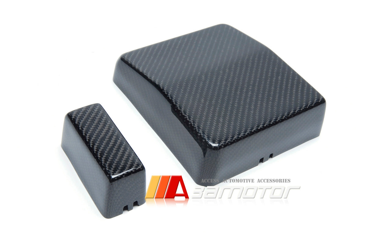 Carbon Fiber Engine Bay Fuse Box Covers 2 PCS Set fit for Mitsubishi Lancer Evolution X EVO 10