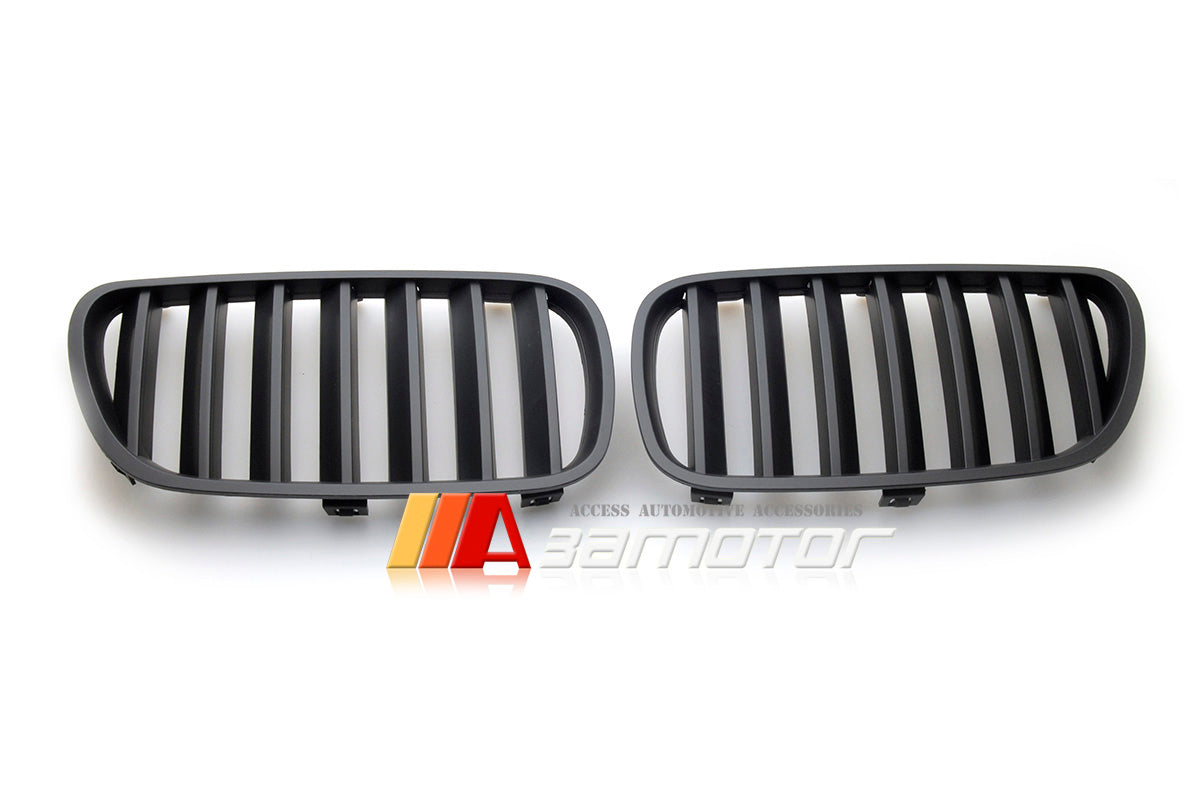 Matte Black Front Kidney Grilles Set fit for 2007-2010 BMW E83 LCI X3 SUV