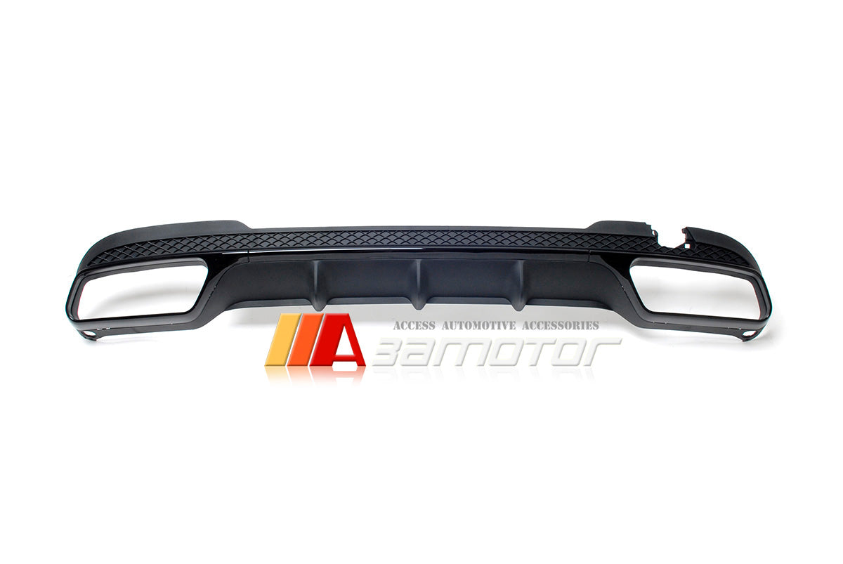 Rear Bumper Diffuser w/ Black Trim fit for 2014-2016 Mercedes W212 E-Class AMG