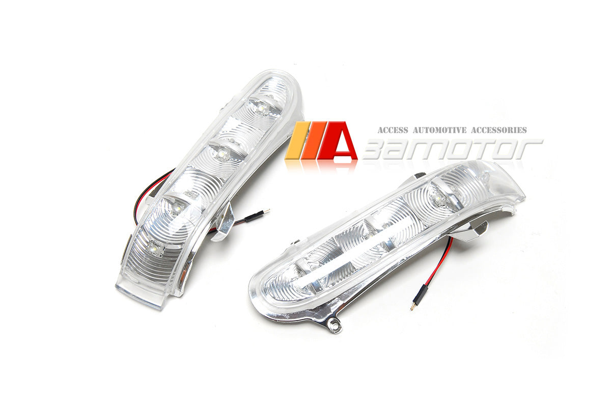 Door Mirror White LED Side Signal Lights Lamp fit for 1998-2002 Mercedes W220 S-Class