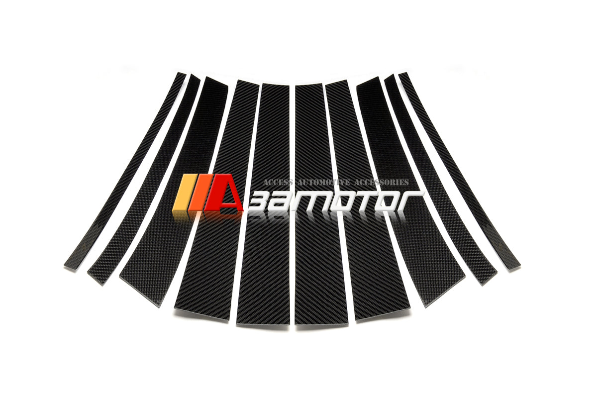 Carbon Fiber Door B Pillar Panel Trim Covers 10PCS Set fit for 2002-2014 Volvo XC90 SUV