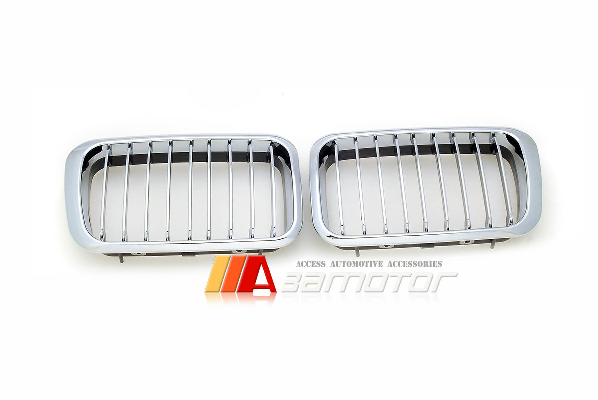 Front Chrome Kidney Grilles Backing Black fit for 1992-1996 BMW E36 3-Series Pre-LCI / E36 M3