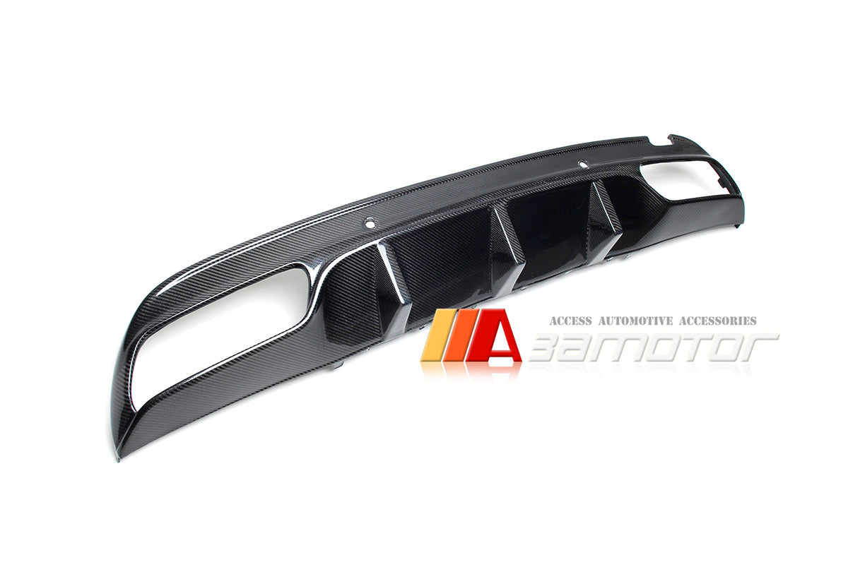 Carbon Fiber Big Fin Rear Bumper Diffuser fit for 2016-2021 Mercedes W205 Sedan/ C205 Coupe C63 C63S AMG