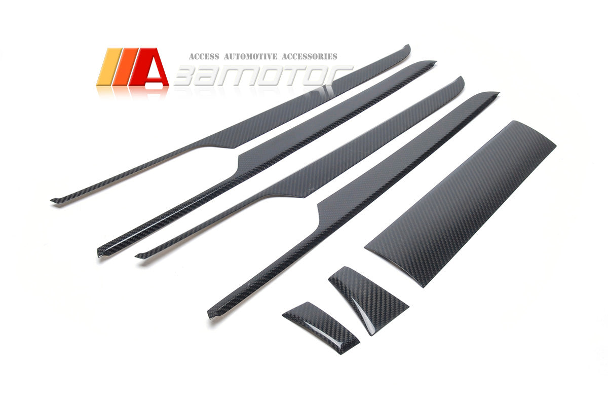 Carbon Fiber Interior Trim Dashboard Panel 7 PCS Set fit for 2015-2017 Porsche Macan LHD