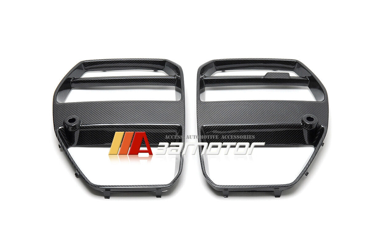 Dry Carbon Fiber Front Kidney Grilles Set fit for 2021-2025 BMW G80 M3 / G82 G83 M4 with ACC