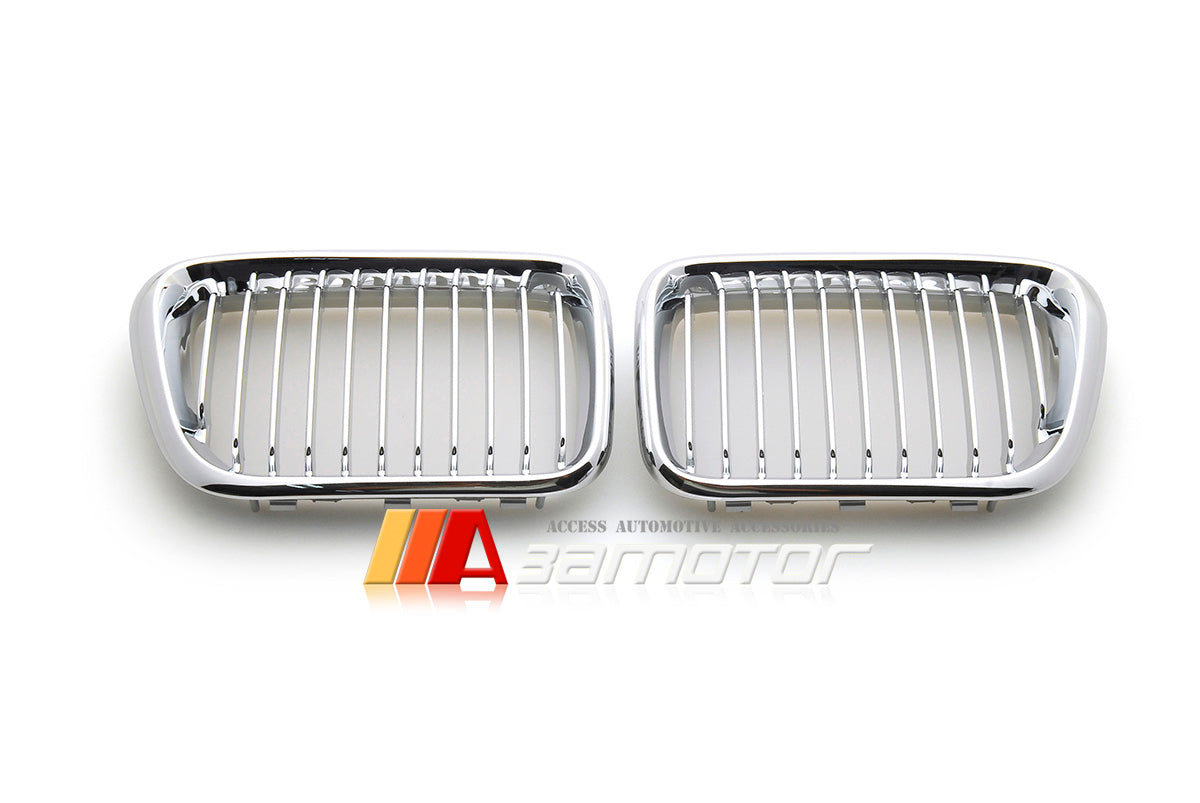 Chrome Front Kidney Grilles Backing Silver fit for 1997-1999 BMW E36 LCI 3-Series