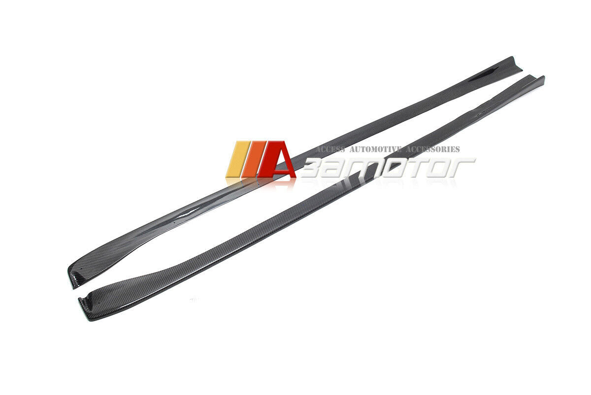 Carbon Fiber V Side Skirt Extensions Set fit for 2015-2020 Subaru Impreza WRX / WRX STI