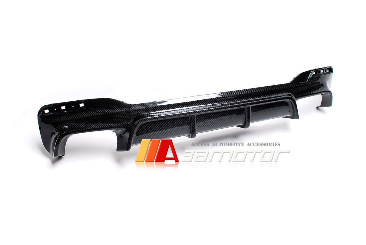 Carbon Fiber E Rear Bumper Diffuser Quad fit for 2017-2023 BMW G30 5-Series Sedan M Sport