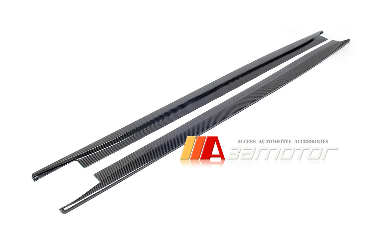 Carbon Fiber 3D Side Skirt Add on Extensions Set fit for 2015-2021 BMW F82 F83 M4