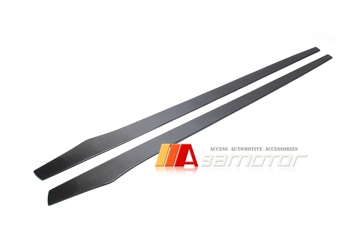 Carbon Fiber V Side Skirt Extensions Set fit for 2012-2017 BMW F06 6-Series M Sport & M6 Grand Coupe