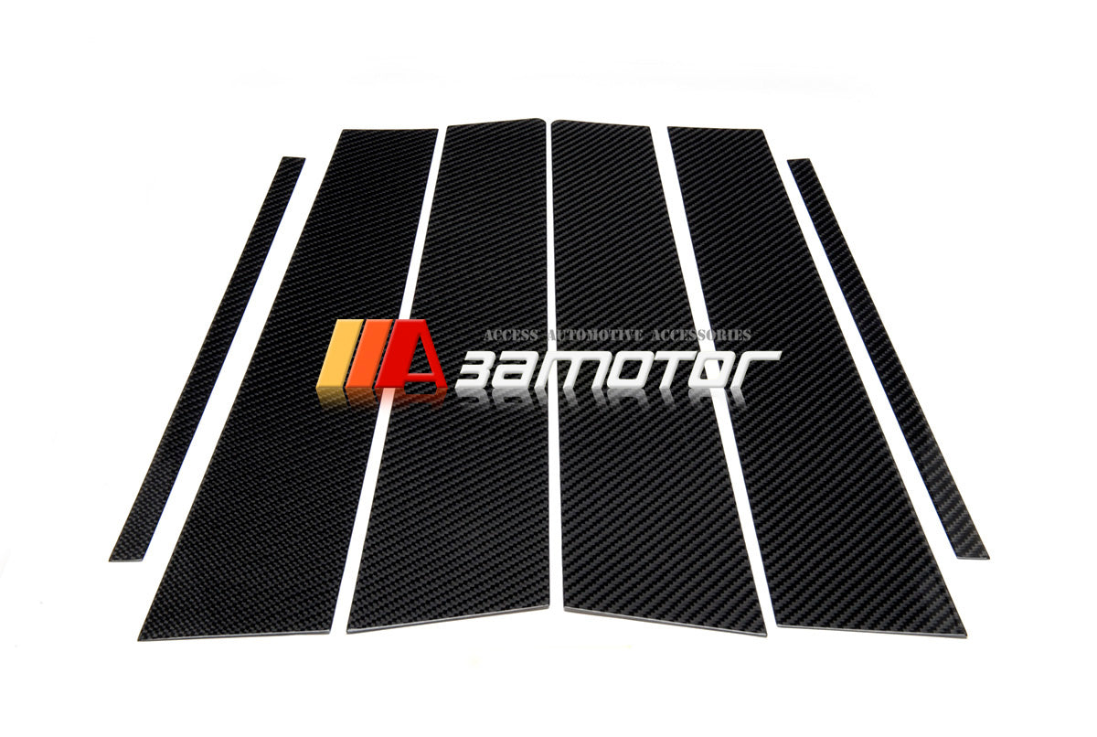 Carbon Fiber Door B Pillar Panel Trim Covers 6PCS Set fit for 2010-2016 Mercedes W212 E-Class Sedan