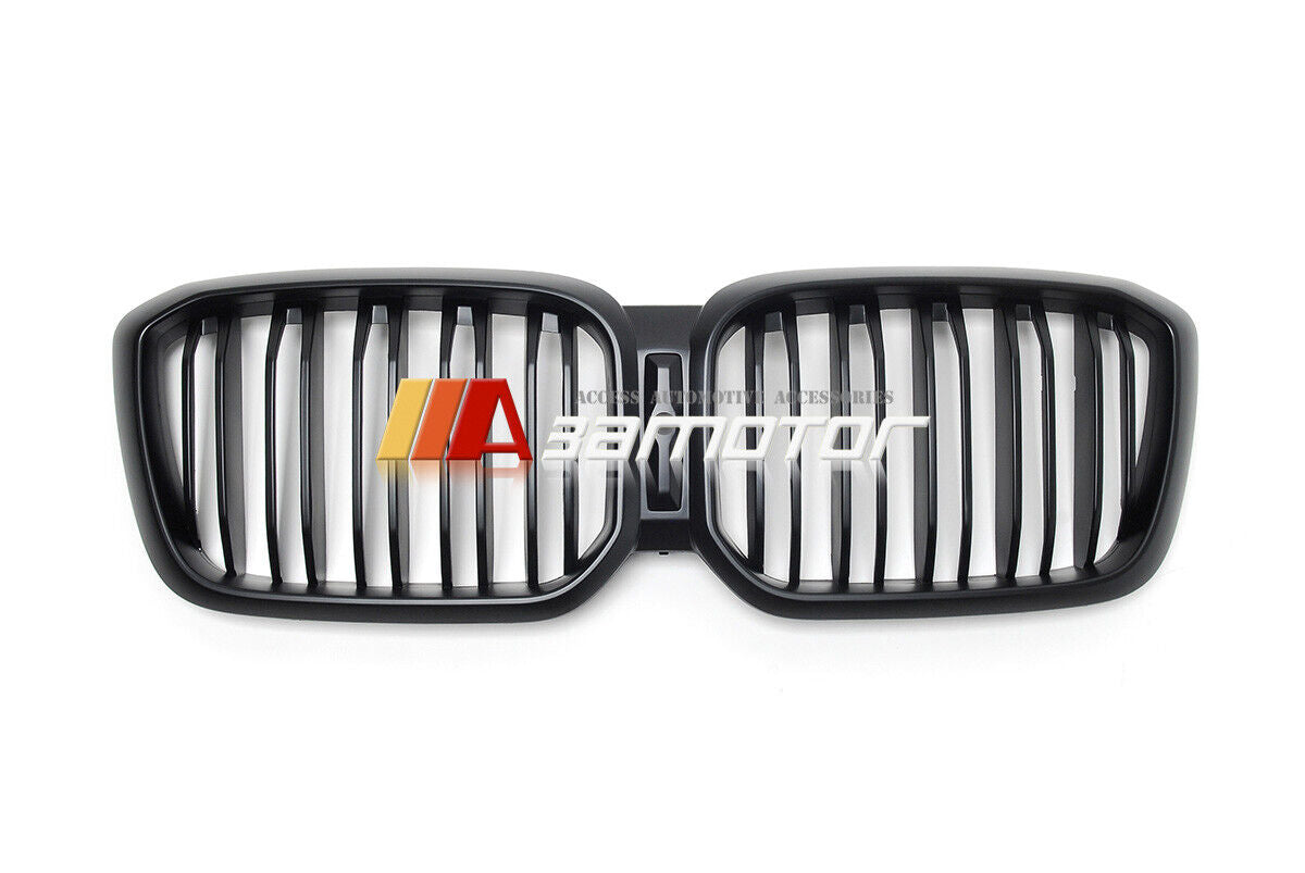 Matte Black Dual Slat Front Kidney Grille fit for 2022-2023 BMW G01 X3 / G02 X4 LCI
