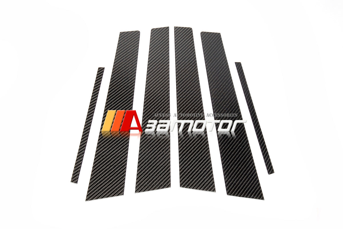 Carbon Fiber Trim B Pillar Panel Covers 6 PCS Set fit for 2015-2021 Subaru Impreza VAB STI WRX