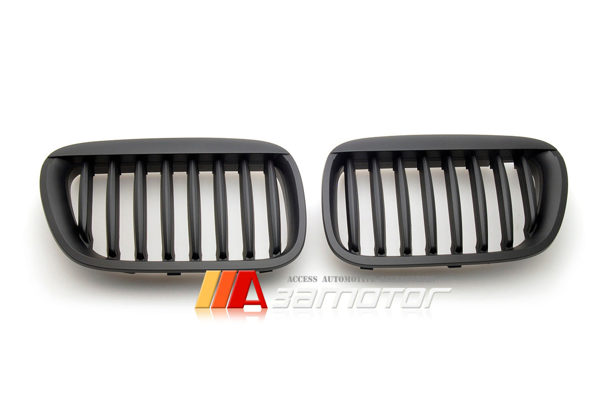 Matte Black Front Kidney Grilles Set fit for 1999-2002 BMW E53 Pre-LCI X5