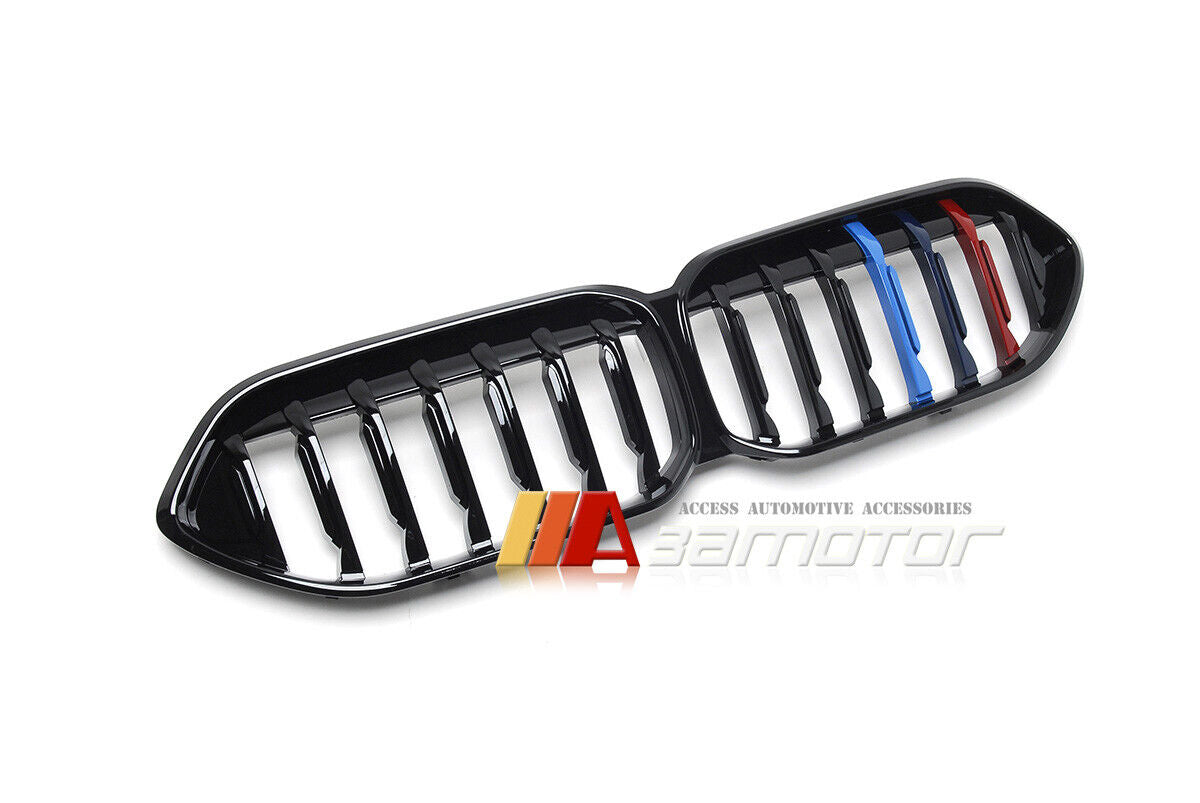Gloss Black Front Grille w/ M-Color fit for 2020-2023 BMW F44 2-Series Gran Coupe
