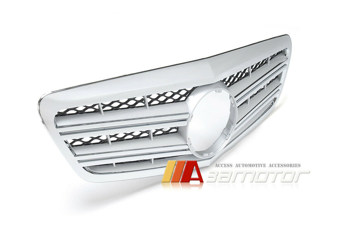 Front Hood Chrome Grille Silver #775 fit for 2010-2013 Mercedes W221 Facelift S-Class
