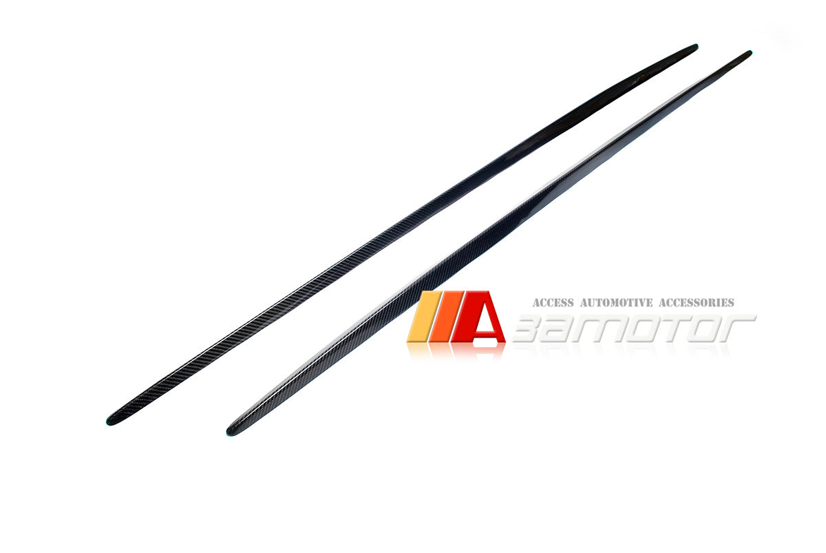 Carbon Fiber Side Skirt Rocker Panel add on Covers Set fit for 2013-2018 Mercedes W117 / C117 CLA AMG