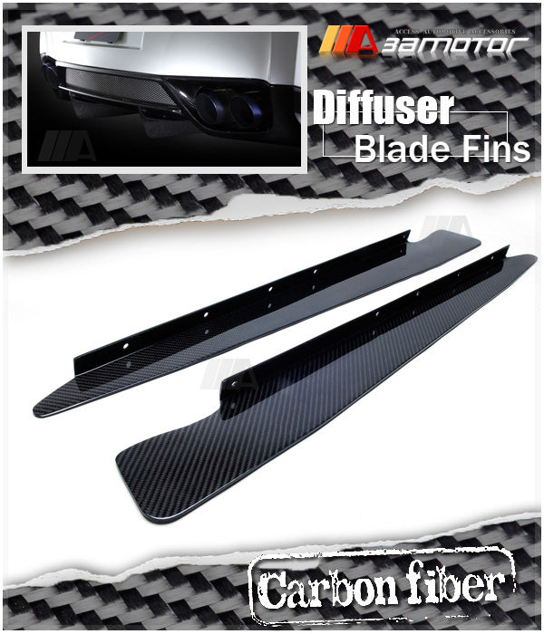 Carbon Fiber Rear Bumper Diffuser Blade Fins Set fit for 2008-2012 Nissan GT-R R35 CBA