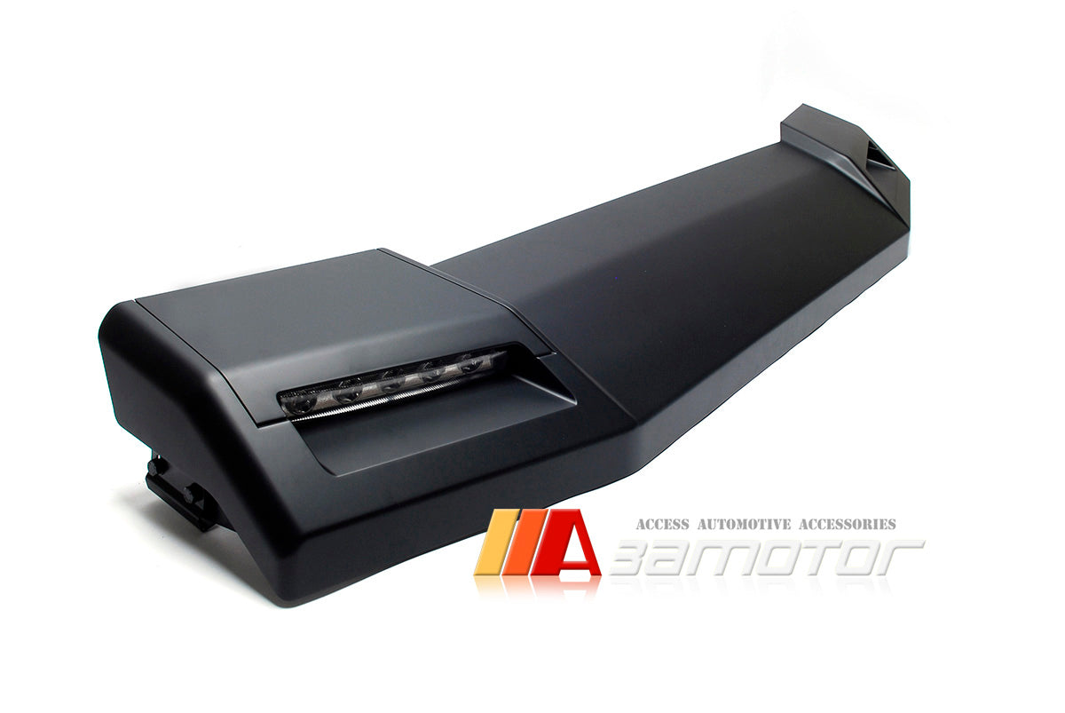 Matte Black 6x6 Front Roof Spoiler DRL + Indicator LED fit for 2013-2018 Mercedes W463 G-Class