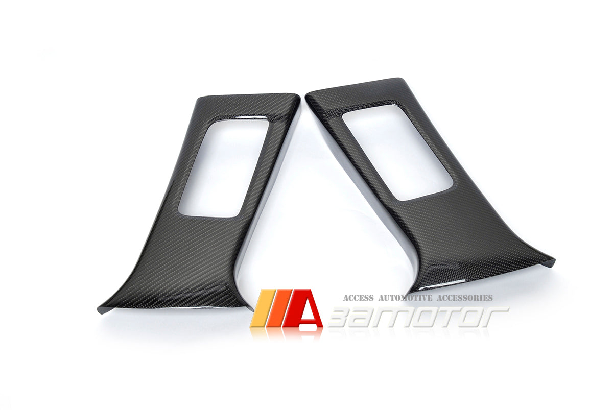 Carbon Fiber Interior B Pillar Panel Trim Covers Set fit for Mitsubishi Evolution X EVO 10