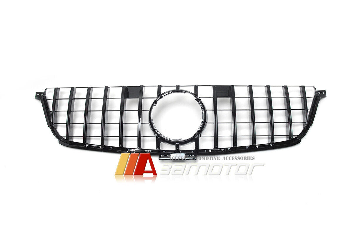 All Black GT Style Front Bumper Grille fit for 2012-2015 Mercedes W166 ML-Class SUV