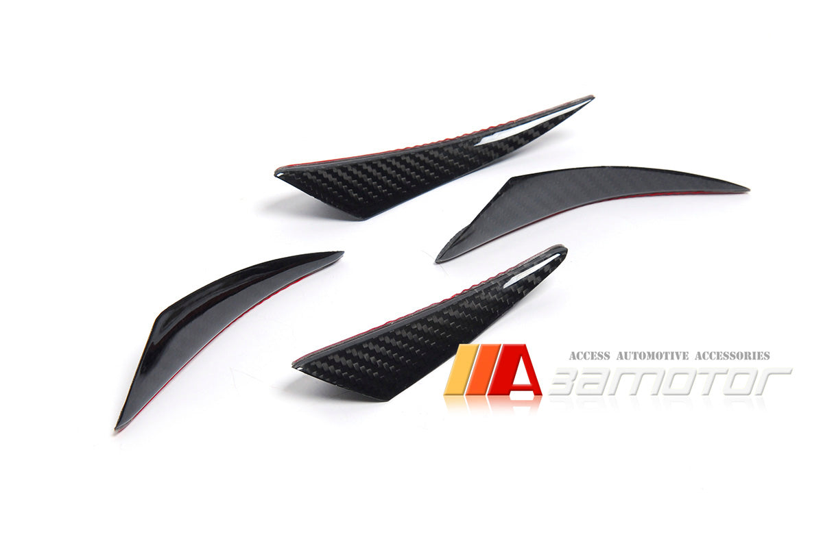 Carbon Fiber Front Bumper Fins Side Canards 4 PCS fit for Mitsubishi Lancer EVO 10