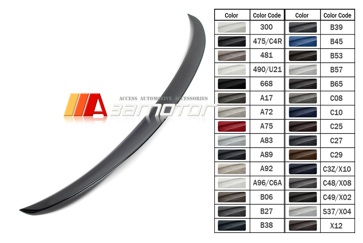 3AMOTOR Pre-Painted Rear Trunk Spoiler Wing MP Style fit for 2012-2019 BMW F30 3-Series Sedan / F80 M3