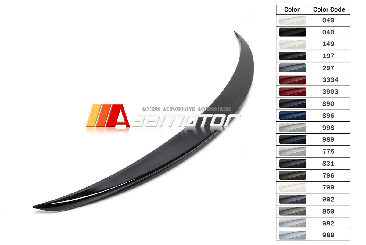 3AMOTOR Pre-Painted Rear Trunk Spoiler Wing AM Style fits 2015-2021 Mercedes W205 C-Class Sedan