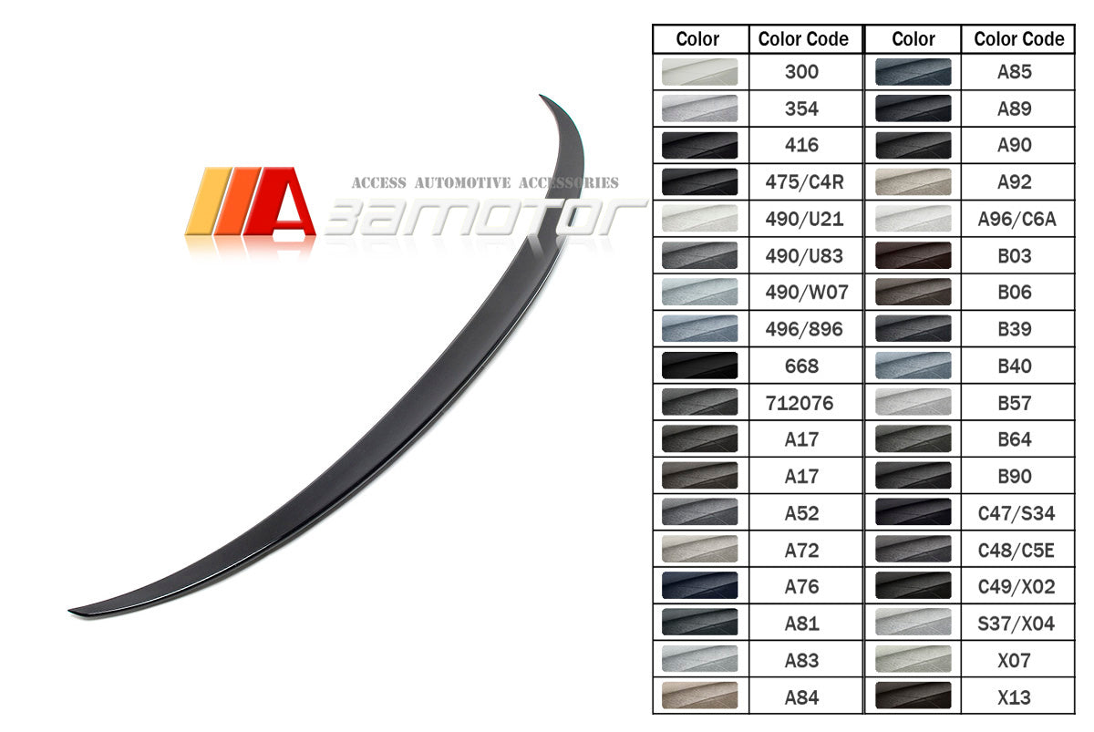 3AMOTOR Pre-Painted Rear Trunk Spoiler Wing OE Style fit for 2011-2016 BMW F10 5-Series Sedan & M5