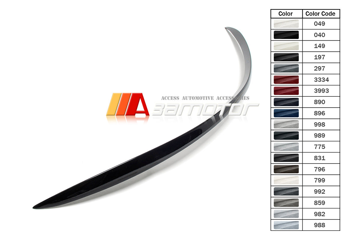 3AMOTOR Pre-Painted Rear Trunk Spoiler Wing C63 Style fit for 2015-2021 Mercedes W205 C-Class Sedan