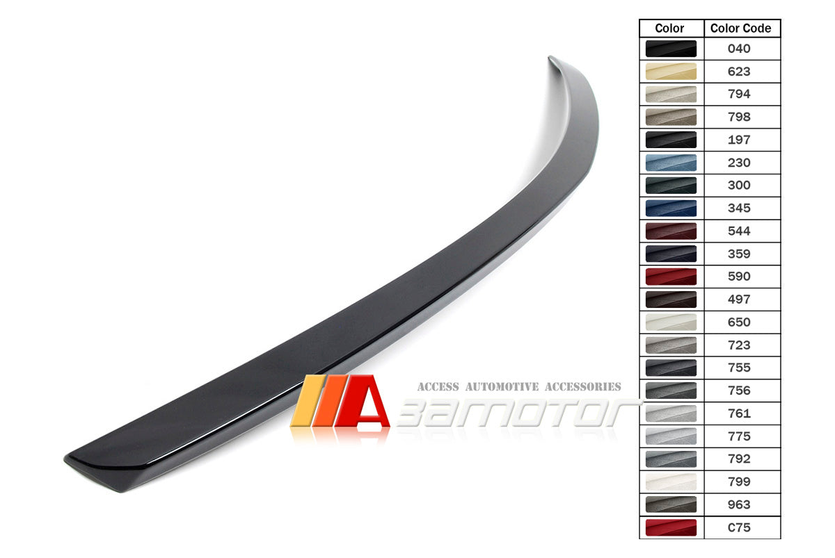 3AMOTOR Pre-Painted Trunk Spoiler Wing OE style fit for 2008-2014 Mercedes W204 C-Class Sedan