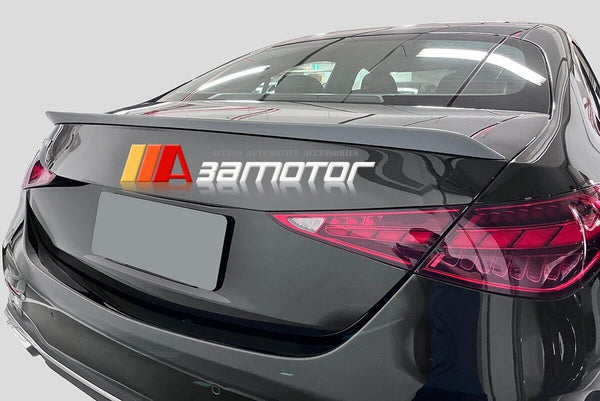 3AMOTOR Pre-Painted Rear Trunk Spoiler Wing C63 Style fit for 2022-2024 Mercedes W206 C-Class Sedan